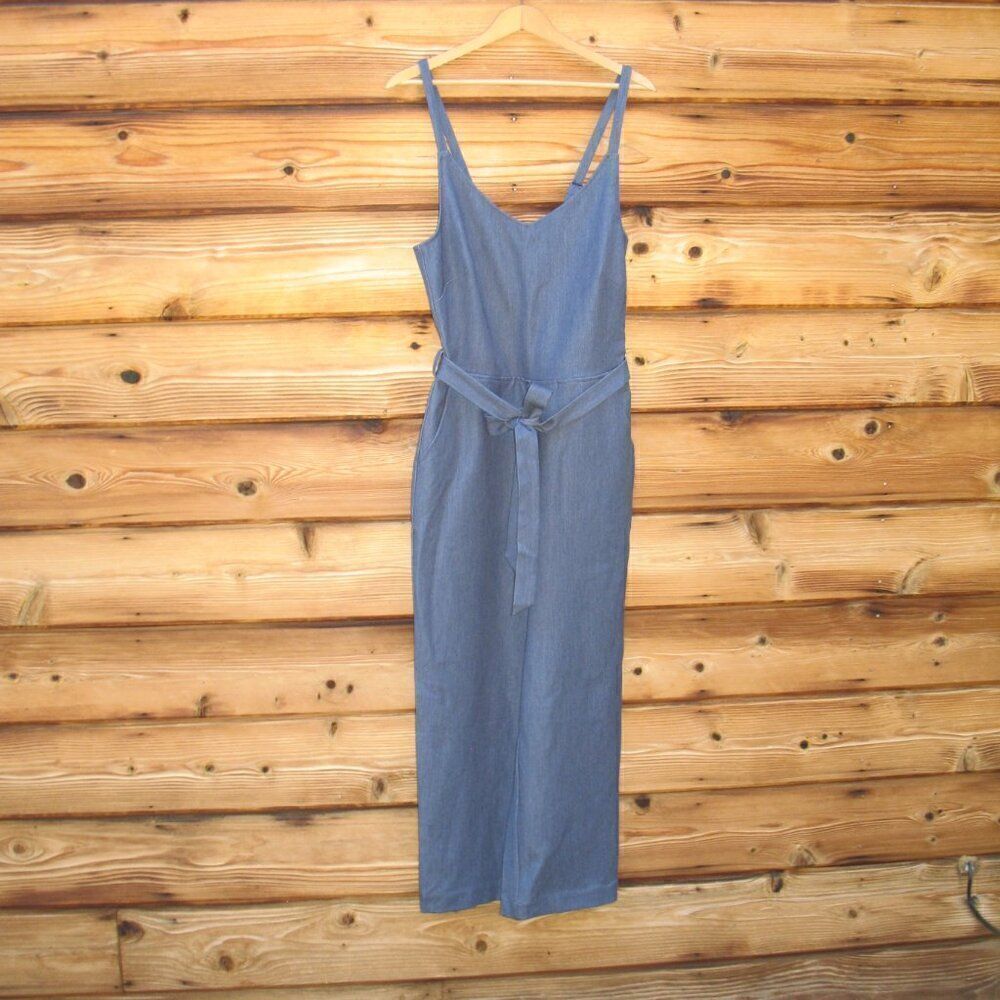 Nwt Bluechambray Belted Jumpsuit Pants — image 2 of 8